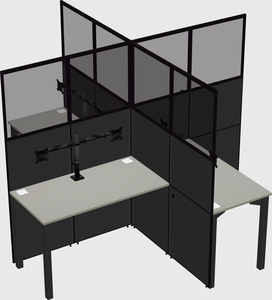 Quad office cubicles