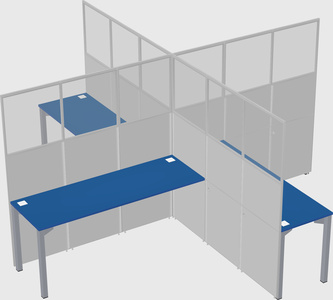 Quad office cubicles