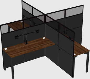 四人办公隔间