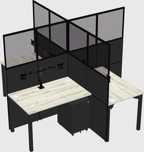 Quad office cubicles