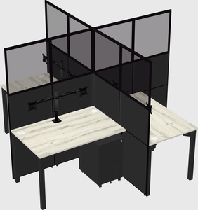 Quad office cubicles