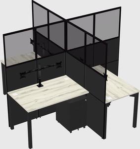Quad office cubicles