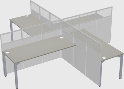 Quad office cubicles