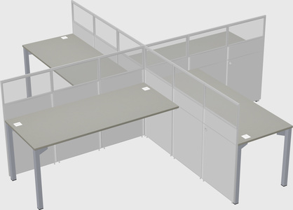 Quad office cubicles