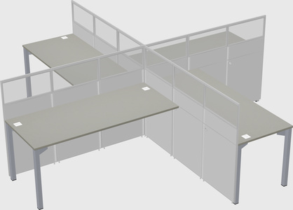 Quad office cubicles