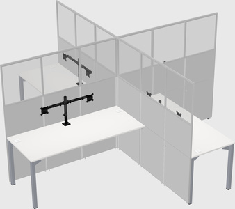 Quad office cubicles
