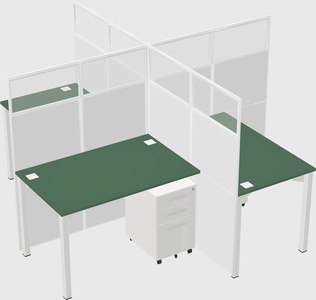 Quad office cubicles