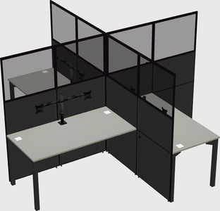 Quad office cubicles