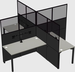 Quad office cubicles