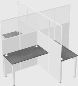Quad office cubicles