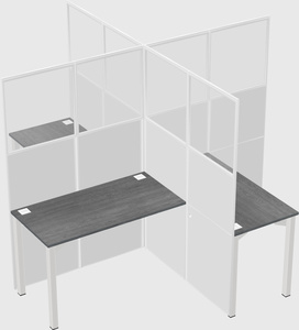 Quad office cubicles