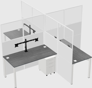 Quad office cubicles