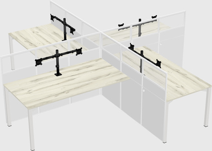 Quad office cubicles