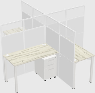 Quad office cubicles