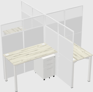 Quad office cubicles