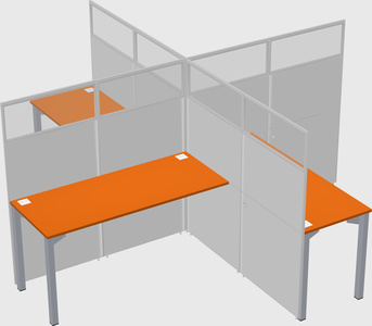 Quad office cubicles
