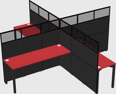 Quad office cubicles