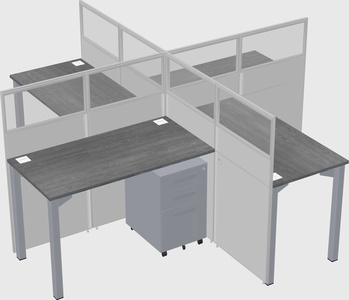 Quad office cubicles