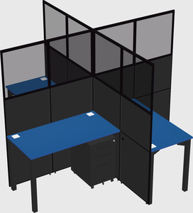 Quad office cubicles