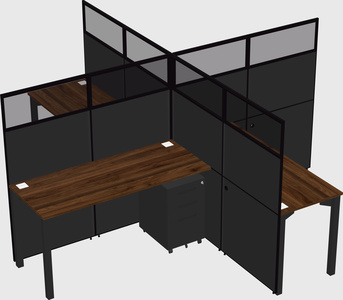 Quad office cubicles