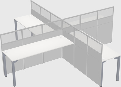 Quad office cubicles