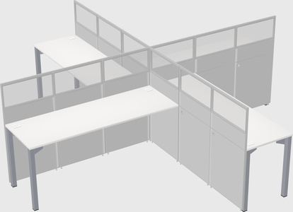 Quad office cubicles