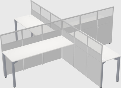 Quad office cubicles