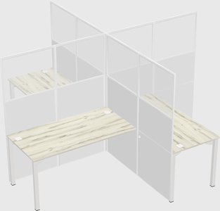 Quad office cubicles