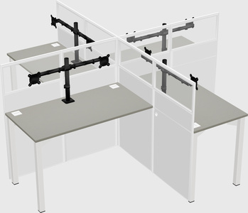Quad office cubicles