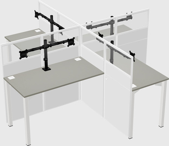 Quad office cubicles