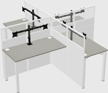 Quad office cubicles