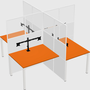Quad office cubicles