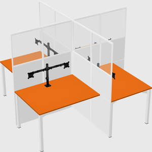 Quad office cubicles