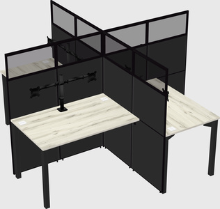 Quad office cubicles