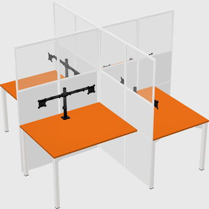 Quad office cubicles