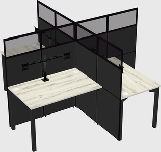 Quad office cubicles