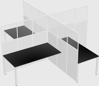 Quad office cubicles