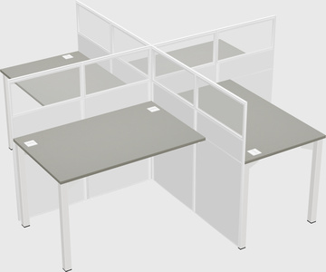 Quad office cubicles