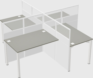 Quad office cubicles