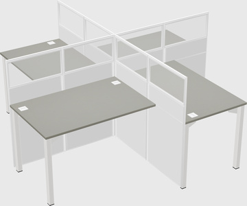 Quad office cubicles