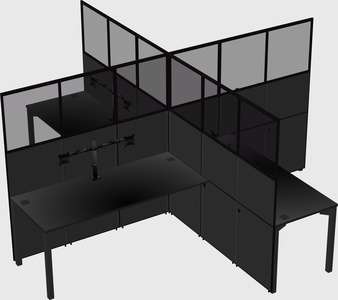 Quad office cubicles