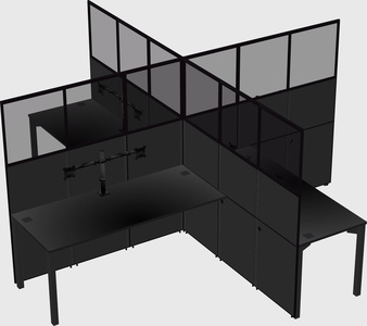 Quad office cubicles
