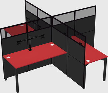 Quad office cubicles
