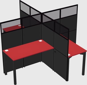 Quad office cubicles