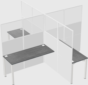 Quad office cubicles
