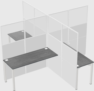 Quad office cubicles
