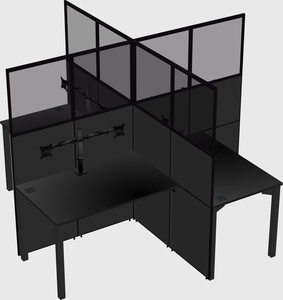 Quad office cubicles