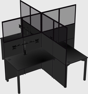 Quad office cubicles