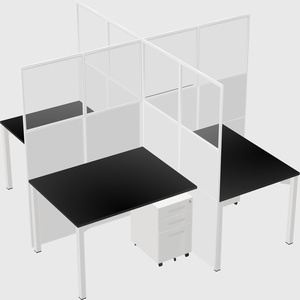 Quad office cubicles