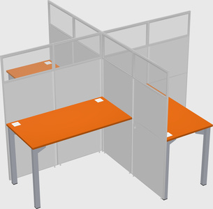 Quad office cubicles